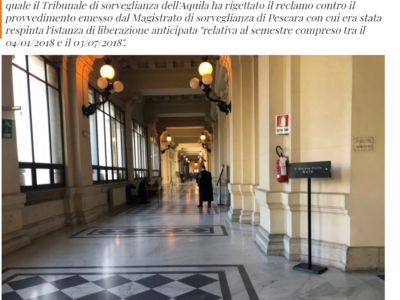 Collegamenti di Pettinicchio con criminalità da accertare nell’attualità: annullato atto