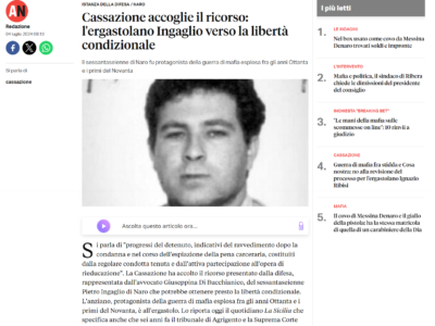 Mafia, per Pietro Ingaglio si prospetta la libertà condizionale